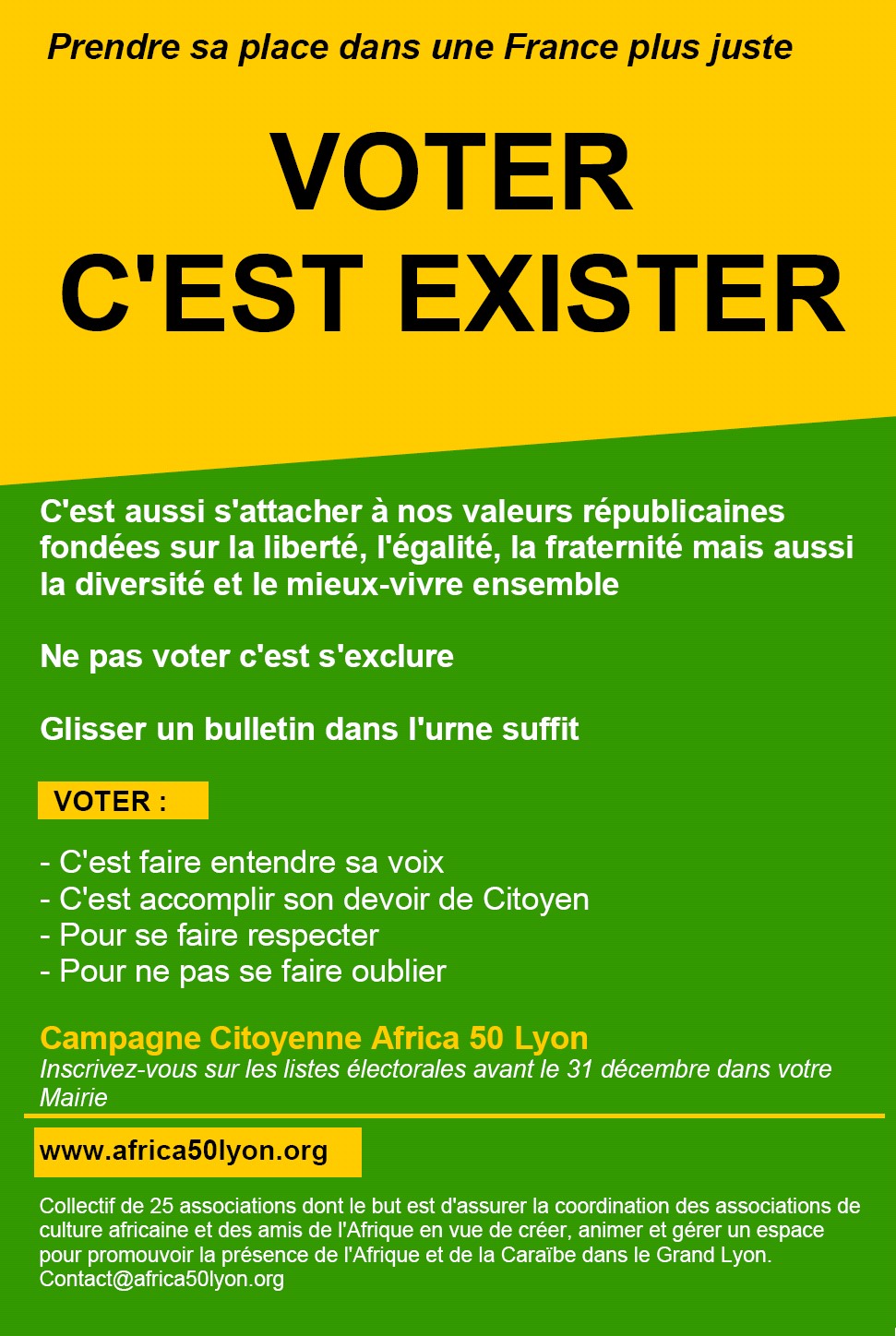 [POLITIQUE] Campagne Citoyenne Africa 50 « Voter c’est exister » encore quelques jours pour s’inscrire