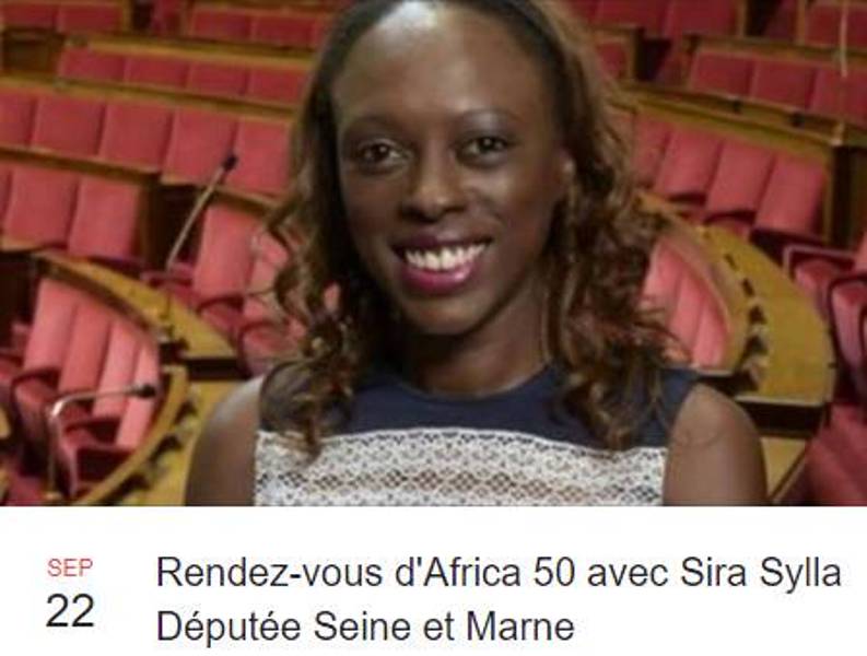 [RENCONTRE] Rendez-vous d’Africa 50 avec Sira Sylla Députée de de Seine et Marne le 22 septembre à Villeurbanne
