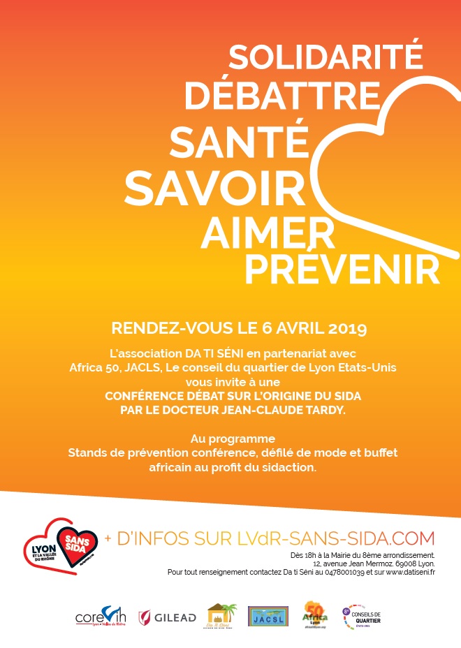 [SIDACTION] Conférence sur « l’origine du virus du Sida » et « savoir lutter contre le VIH » samedi 6 avril 2019 en partenariat avec Africa 50