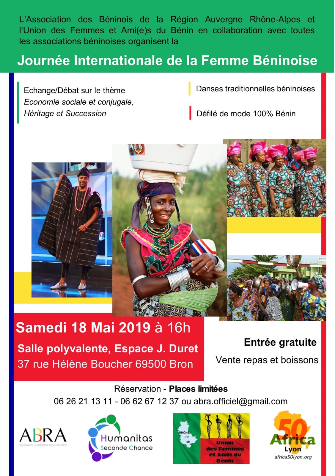 [BENIN] Journée Internationale de la femme Béninoise samedi 18 mai 2019 à Bron