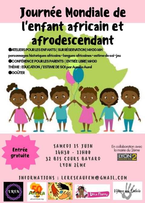 [ENFANTS] Journée Mondiale de l’enfant Africain samedi 15 juin 2019 à Lyon – Inscrivez votre enfant