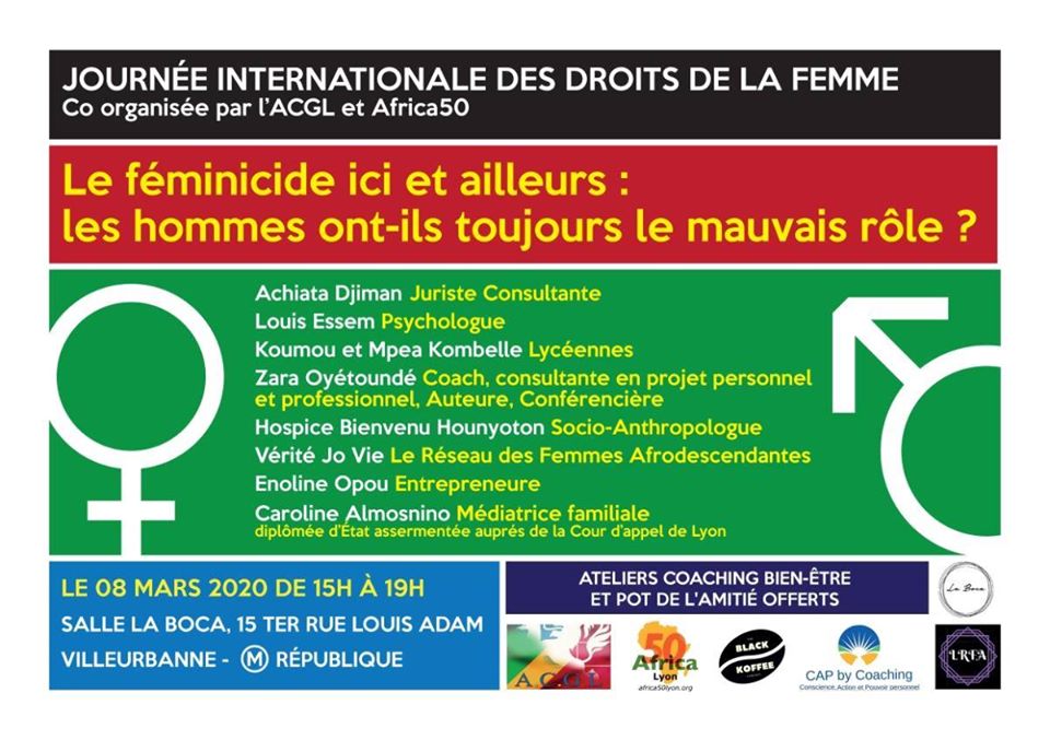 [FEMMES] Table-ronde  « Le féminicide ici et ailleurs » dimanche 8 mars 2020 à Villeurbanne