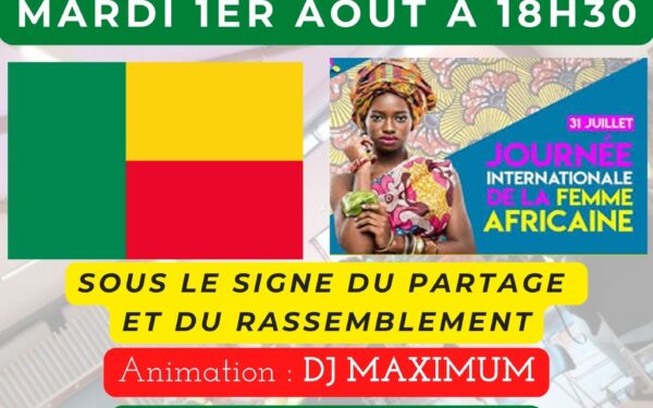 [EVENTS] Fête Nationale du Bénin et Journée Internationale de la Femme Africaine mardi 1er aout 2023 à Vaulx (69)