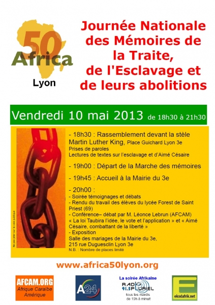 Journée Nationale des Mémoires de la Traite de l’Esclavage et de leurs Abolitions 10 mai 2013