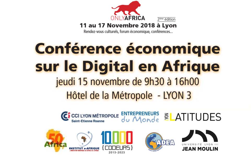 [CONFERENCE] Le Digital en Afrique : état des lieux et acteurs – Conférence à Lyon le 15 novembre 2018 à Lyon