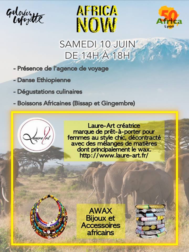 Africa 50 présent en nombre ce samedi 10 juin 2017, de 14h à 18 h aux Galeries Lafayette de Bron