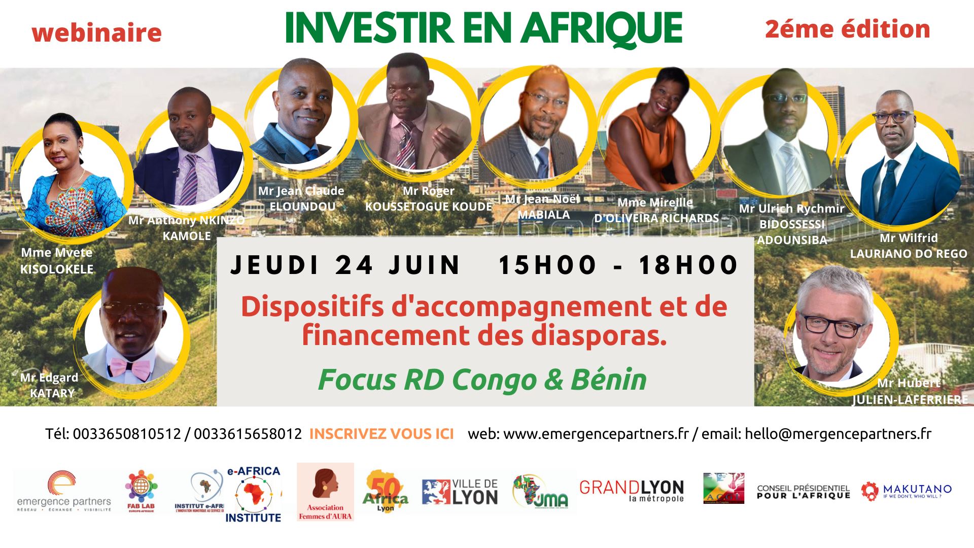 [ECONOMIE] 2e édition « Investir en Afrique » Les dispositifs d’accompagnement et de financement de la diasporas jeudi 24 juin 2021 de 15h à 18h