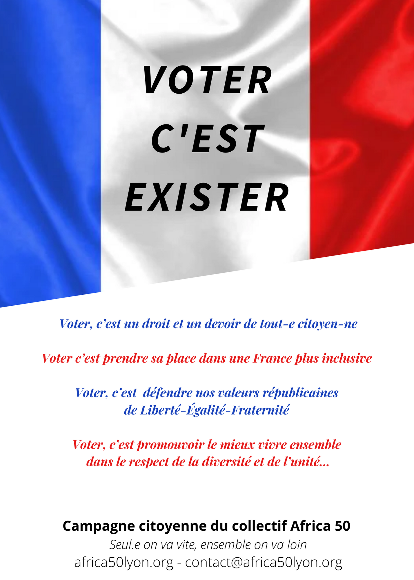 [CP]] Lancement de la campagne « Voter c’est exister » par Africa 50 Lyon samedi 18 décembre 2021