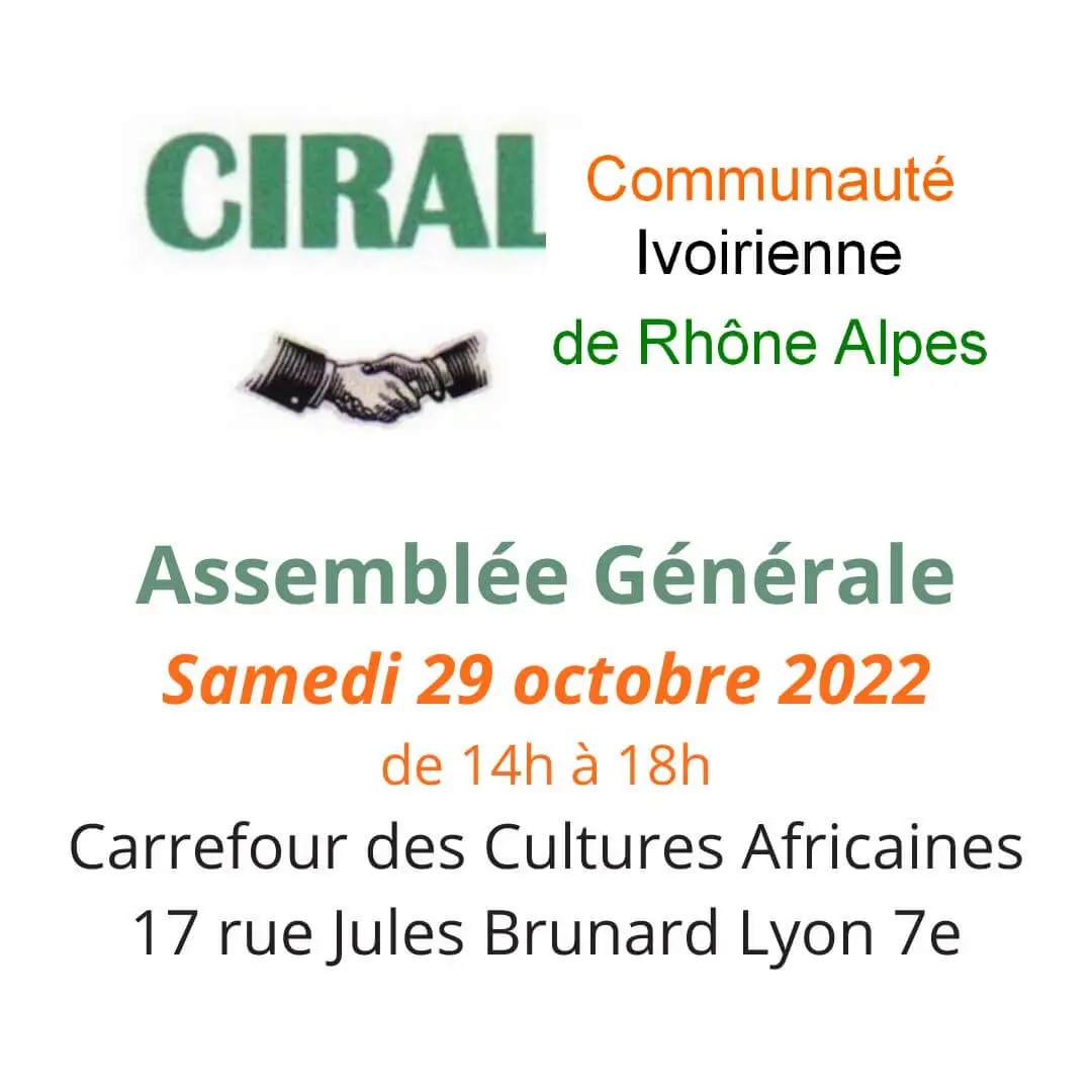 [COTE D’IVOIRE] Assemblée Générale à Lyon de la CIRAL samedi 29 octobre 2022
