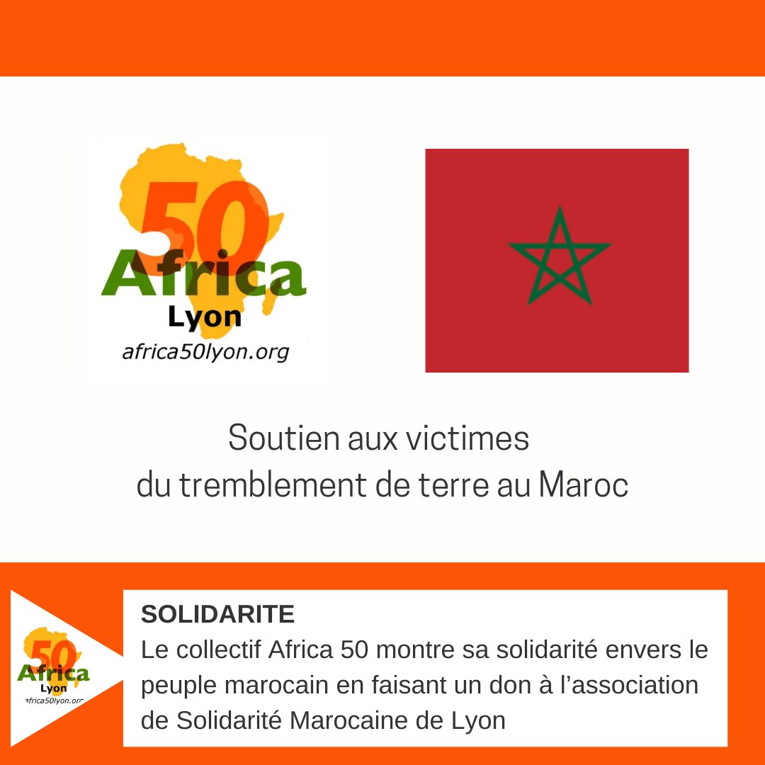 [SOLIDARITE] Le collectif Africa 50 montre sa solidarité envers le peuple marocain en faisant un don à l’association de Solidarité Marocaine de Lyon