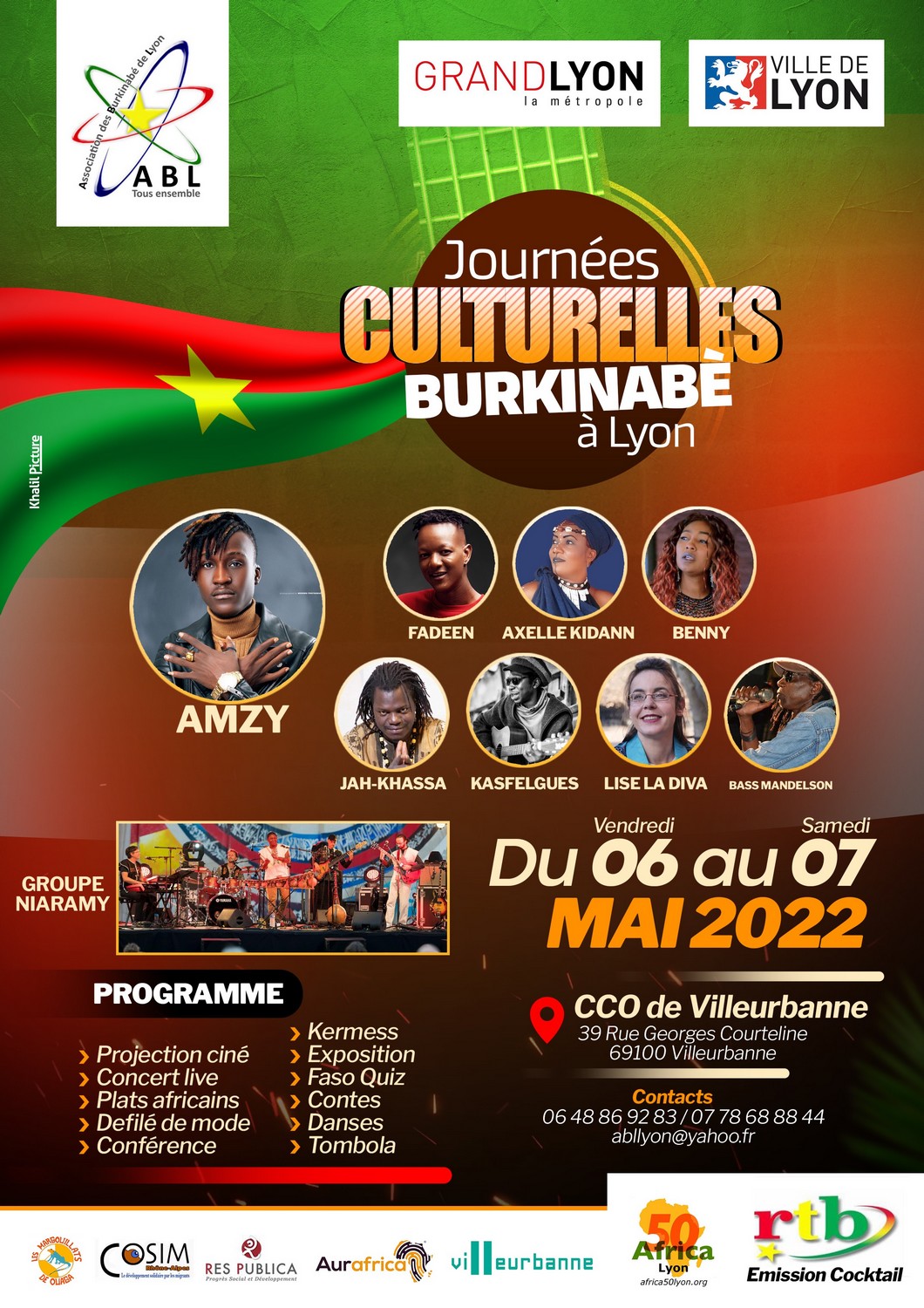 [BURKINA] L’ABL organise la 16e édition des Journées Culturelles Burkinabé de Lyon couvert par la RTB les 6 et 7 mai 2022